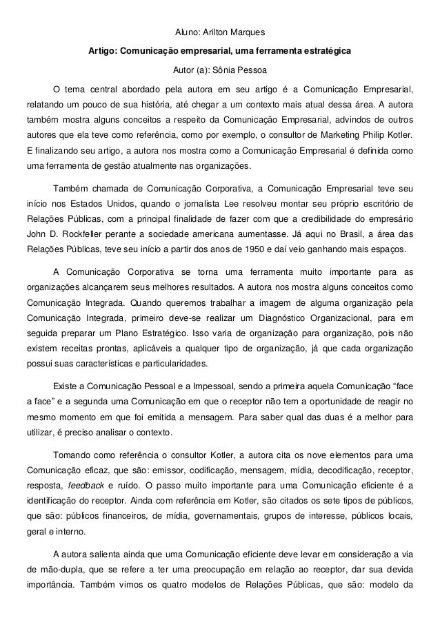 resumo do artigo \
